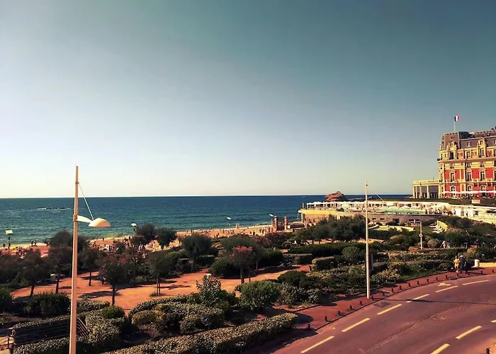 公寓 Le Sahel - Vue Imprenable Sur L'ocean 比亚里茨